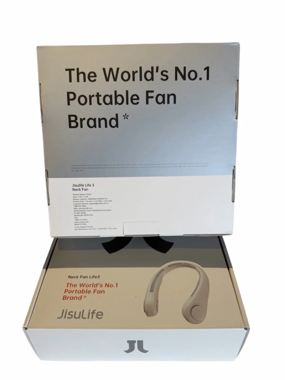 JUSULIFE Life 3 Portable Neck Fan - New Generation 360 Airflow - Open Box